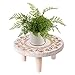 Mini Présentoir Tabouret en Bois Présentoir Tabouret Fleur Rond, Simple et Élégant Petit Tabouret pour Plante, Lisse Stable et Durable, Pour Pots Fleurs Intérieur Extérieur (S)