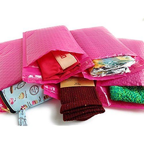 Poly mailer enveloppe anti-déchirure et imperméable rose vif 10,2 x 20,3 cm lot de 50