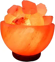 Abajur Luminária Terapêutica Sal Rosa Himalaia Fire Bowl - Até 1 kg