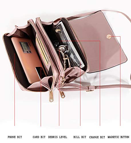 ZSGG Bolsa de Ombro Bolsa Crossbody para Mulheres Senhoras Bolsa de Couro Pu Bolsa Mensageiro Bolsa
