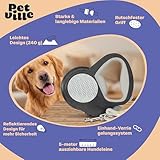 Pet Ville Reflektierende Hundeleine 5 Meter – Antirutsch Rollleine – Schleppleine für Hunde – Halsband Leine – Hundespielzeug – Ausführleine – 16x12x2 cm