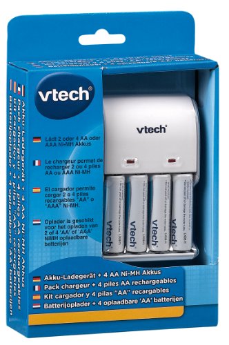 Vtech - 201604 - Pack Chargeur + 4 Piles Rechargeables