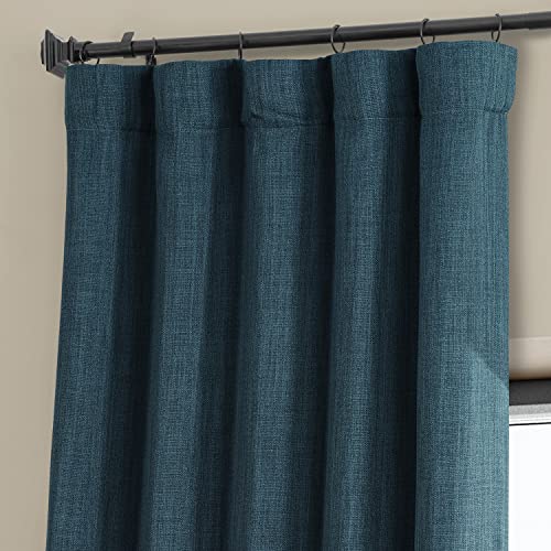 HPD Half Price Drapes Faux Linen Textured Room Darkening Curtains for Bedroom 84 Inches Long (1 Panel) - Image 4