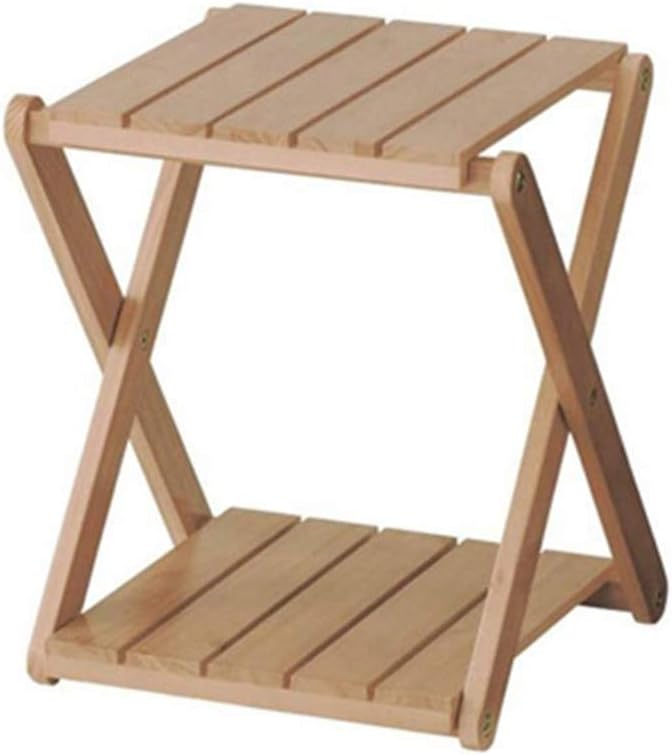 Shoe Rack Shoe Rack Simple Double Shoe Rack Home Multi-Function Storage Rack Flower Stand (4 Colors) Shoe Shelf (Color : Natural) (Natural)