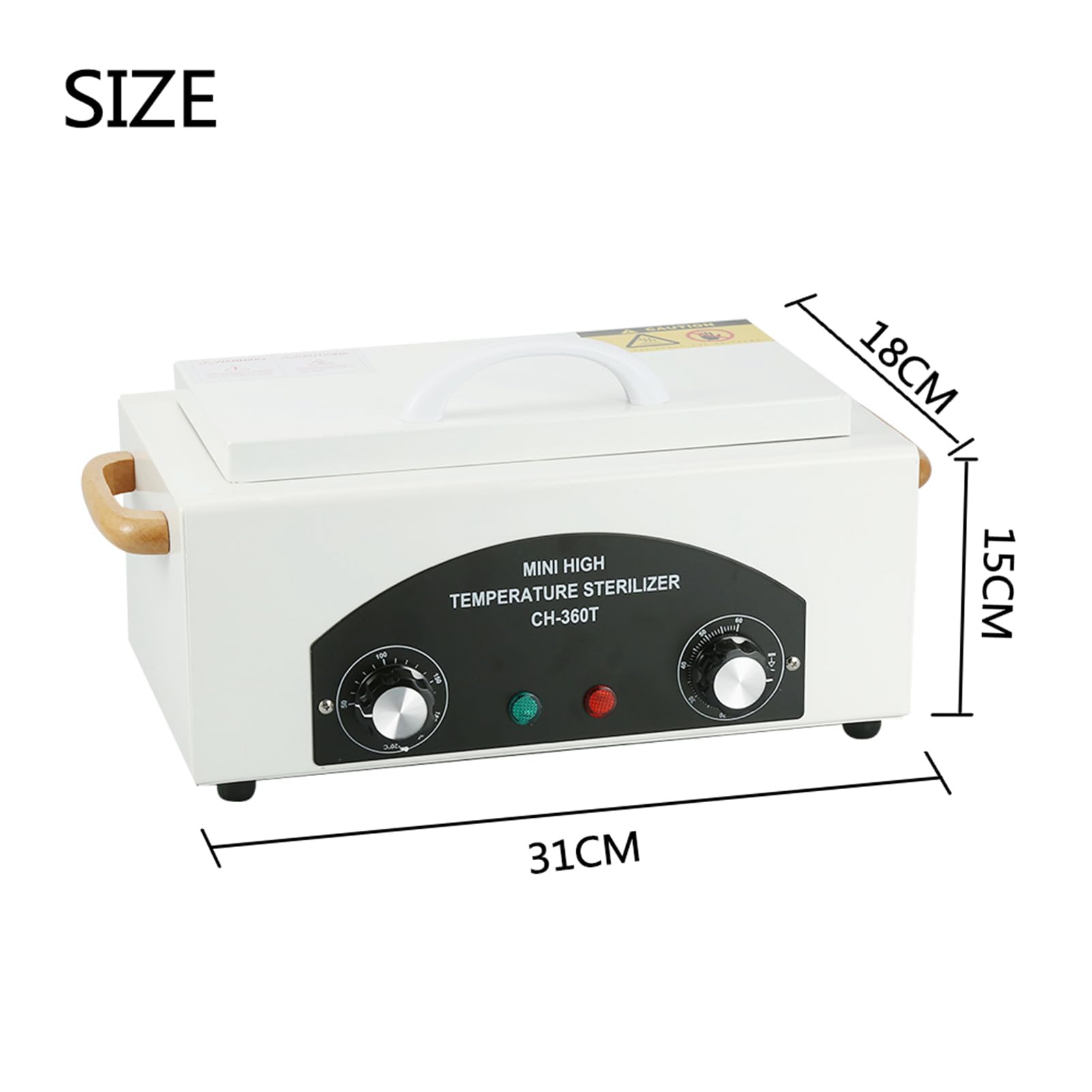 Caja de Limpieza de Herramientas de Metal de Alta Temperatura, 1.5L 300W Esterilizador de Utensilios de Peluquería y Tatuaje con Temperatura y Tiempo Ajustables para Spa, Salones, Peluquerías