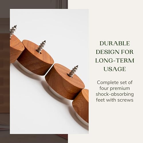 Miniatura 5 de The Boardsmith Handmade Wood Cutting Board Feet with Stainless Steel Screws - Elevate Your Cutting Board with Wooden Non Slip Cutting Board Feet -