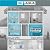 Nu Aqua 3-Stage Whole House Water Filter System with Pressure Gauges – 20”x4.5” Sediment, Granular Carbon, Carbon Block Filters, 1” NPT Connection
