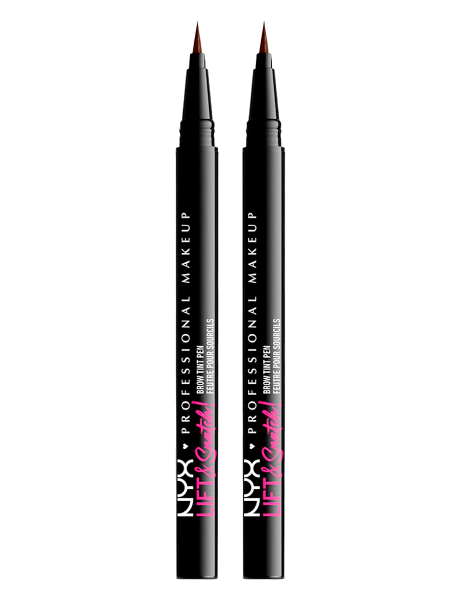 NYX Professional Makeup Lift and Snatch Penna Sopracciglia No-Transfer Lunga Tenuta 16h Effetto Laminazione Tonalità 08 Espresso - 2 Matite