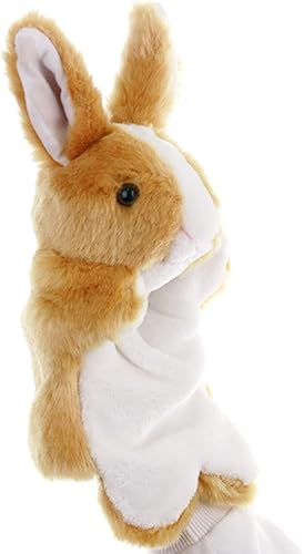 Miniatura 2 de Marionetas de mano de conejo, animales de peluche, juguetes para niños, imaginativo, juego de simulación, cuentos (gris)