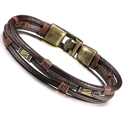 Jstyle Mens Leather Wrist Band Bracelet Cover