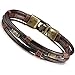 Jstyle Mens Vintage Leather Wrist Band Brown Rope Bracelet Bangle
