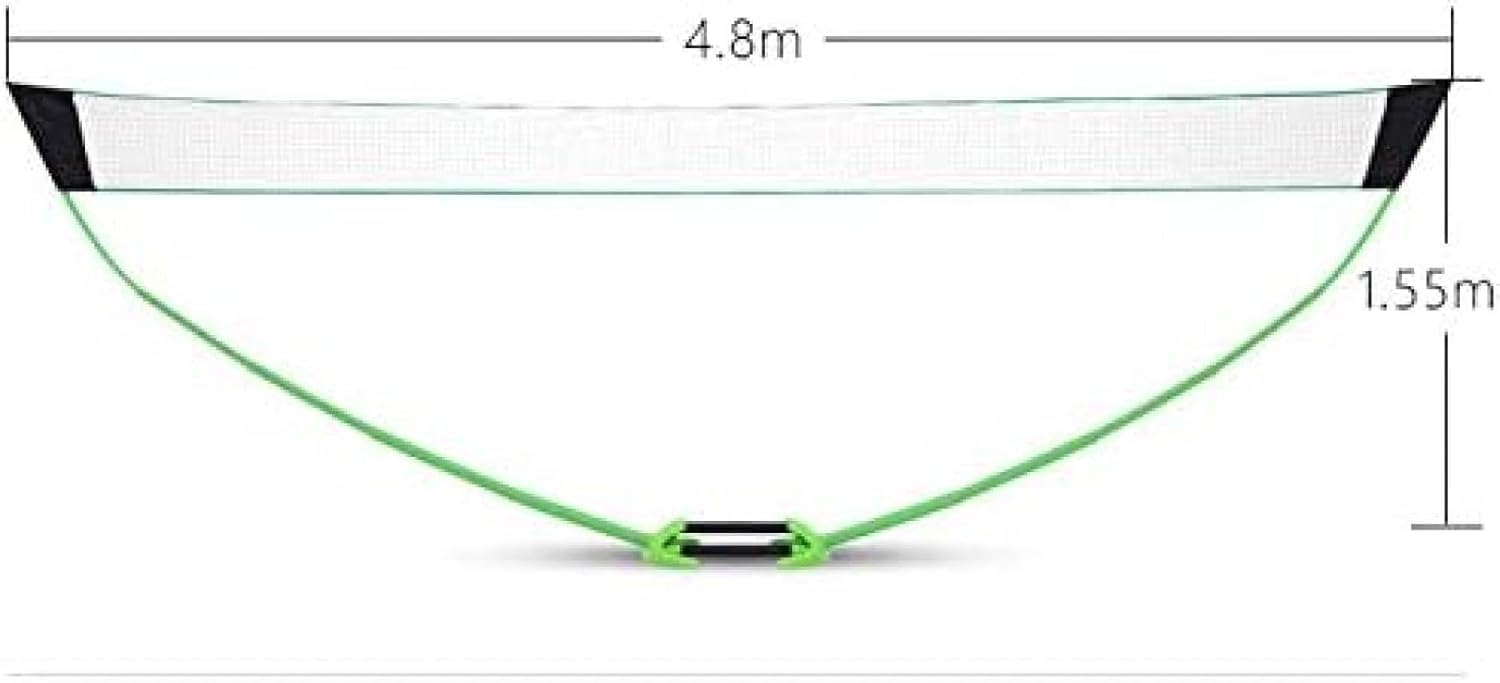Rete portatile da tennis e badminton, rete pieghevole regolabile in altezza per parchi all'aperto e parchi giochi, installazione semplice