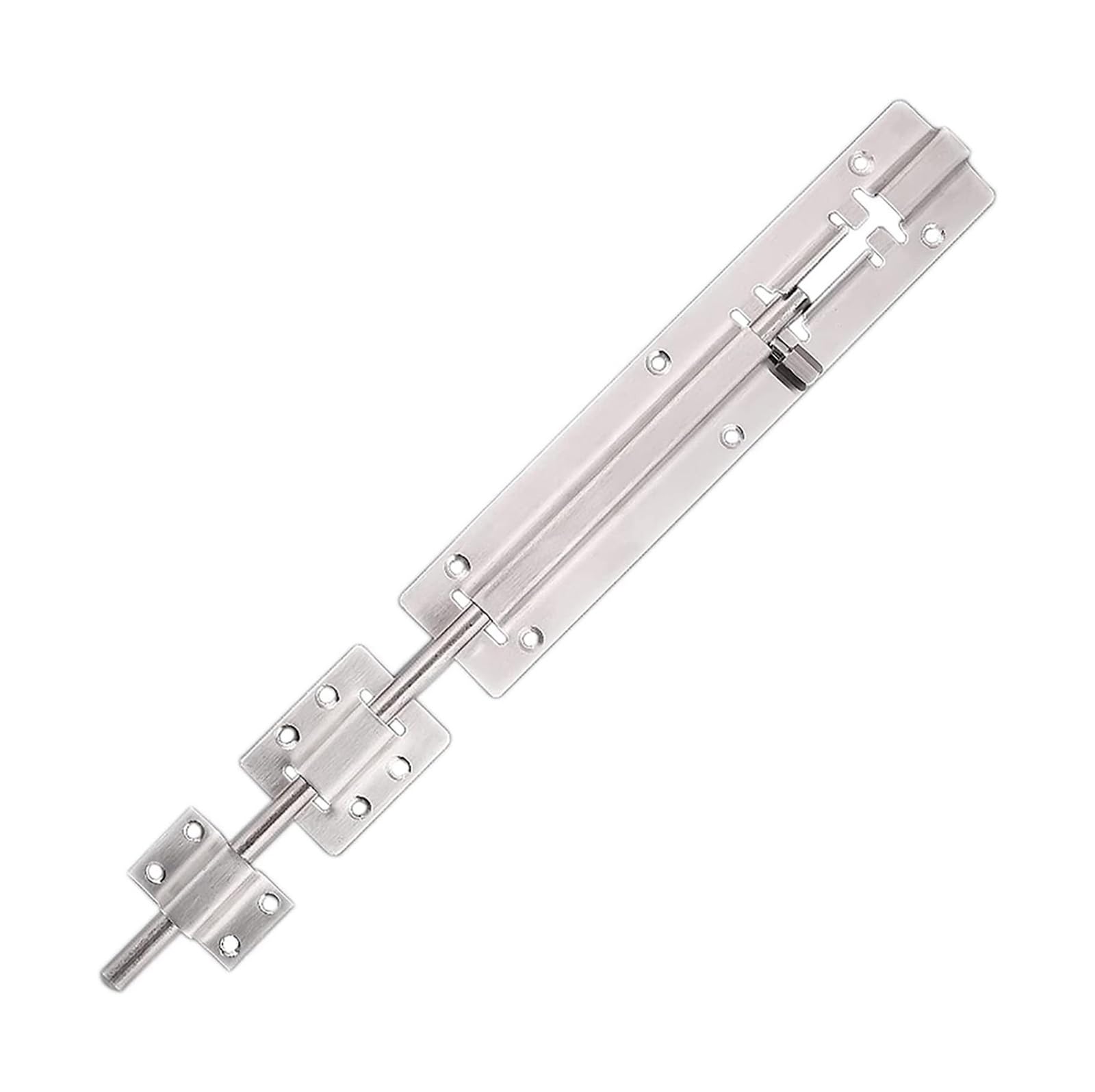 Door Lock Bolt, Slide Gate Latch Bolt Sliding Barrel Lock Stainless Steel Multiple Sizes(12 inches)