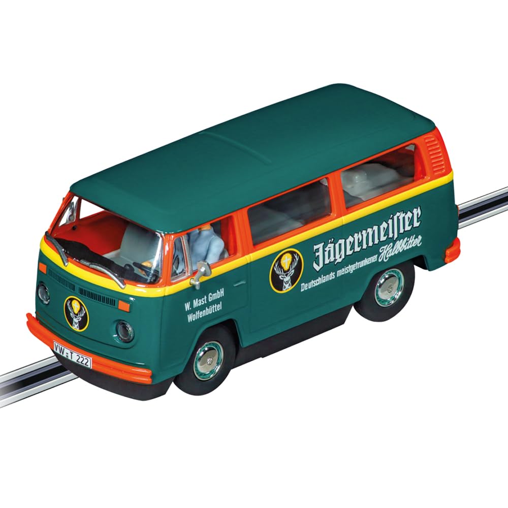 Carrera Evolution VW Bus T2b Jägermeister | Slotcar Ready to Race | Perfekt für Männer, Kinder & Erwachsene | Maßstabsgetreue 1:32 Nachbildung mit Lichtfunktion
