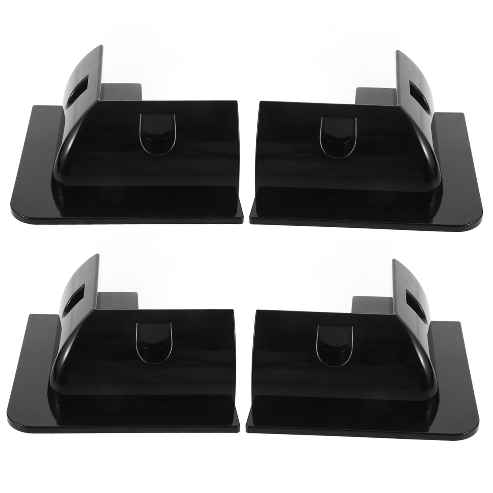 Gadpiparty Staffe di Montaggio per Pannello Solare per Camper e Roulotte, Abs Nero, Installazione senza Foratura, 4 Pezzi