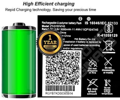 Image of ZT-GY974745 Battery for Jio WiFi Dongle JMR815 JMR1040 Wireless Router Battery with 1 Year Warranty****(P153)