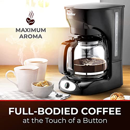Product Image 2: Mueller 12-Cup Drip Coffee Maker, Auto Keep Warm Function, Smart Anti-Drip System, with Permanent Filter and Borosilicate Glass Carafe, Clear Water Level Window Coffee Machine