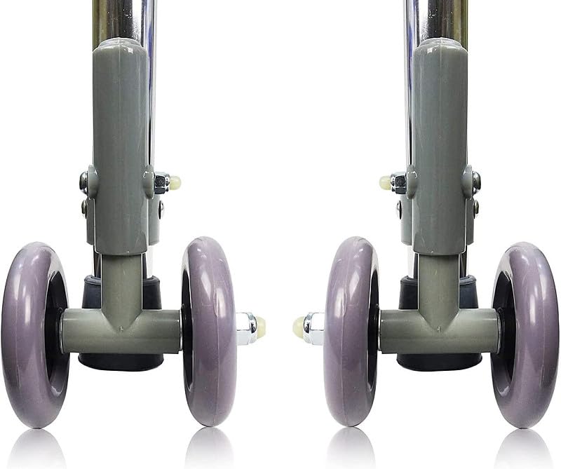 Coppia di gambe per deambulatori con ruote con sistema autobloccante - grigio per deambulatori Rehamed Intermed e Anteamed