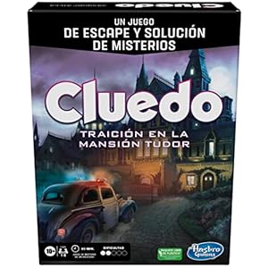 Hasbro Gaming Cluedo Traición en la Mansión Tudor – Juego de Mesa de 1 a 6 Jugadores para Niños y Niñas a Partir de 10 Años, Juego de Misterio y Escape Room
