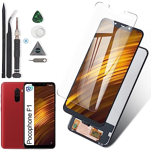 RongZy Écran Tactile LCD pour Xiaomi Pocophone F1 M1805E10A De Remplacement Touche Ecran avec D'Outils Complet De Réparation(Noir)