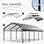SUNLEI 12X20X8.48 FT Carport, Heavy Duty Carport Canopy with Galvanized Steel Roof and Frame, Metal Carport Upgraded Extra Large Garage for Pickup, Boat, Car and Tractors