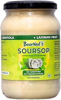BourNeel's® Soursop Fruit Jar 500 gm Pack of 1 | No Preservatives | Soursop Graviola Laxman Phal Fruit | High Vitamin C |