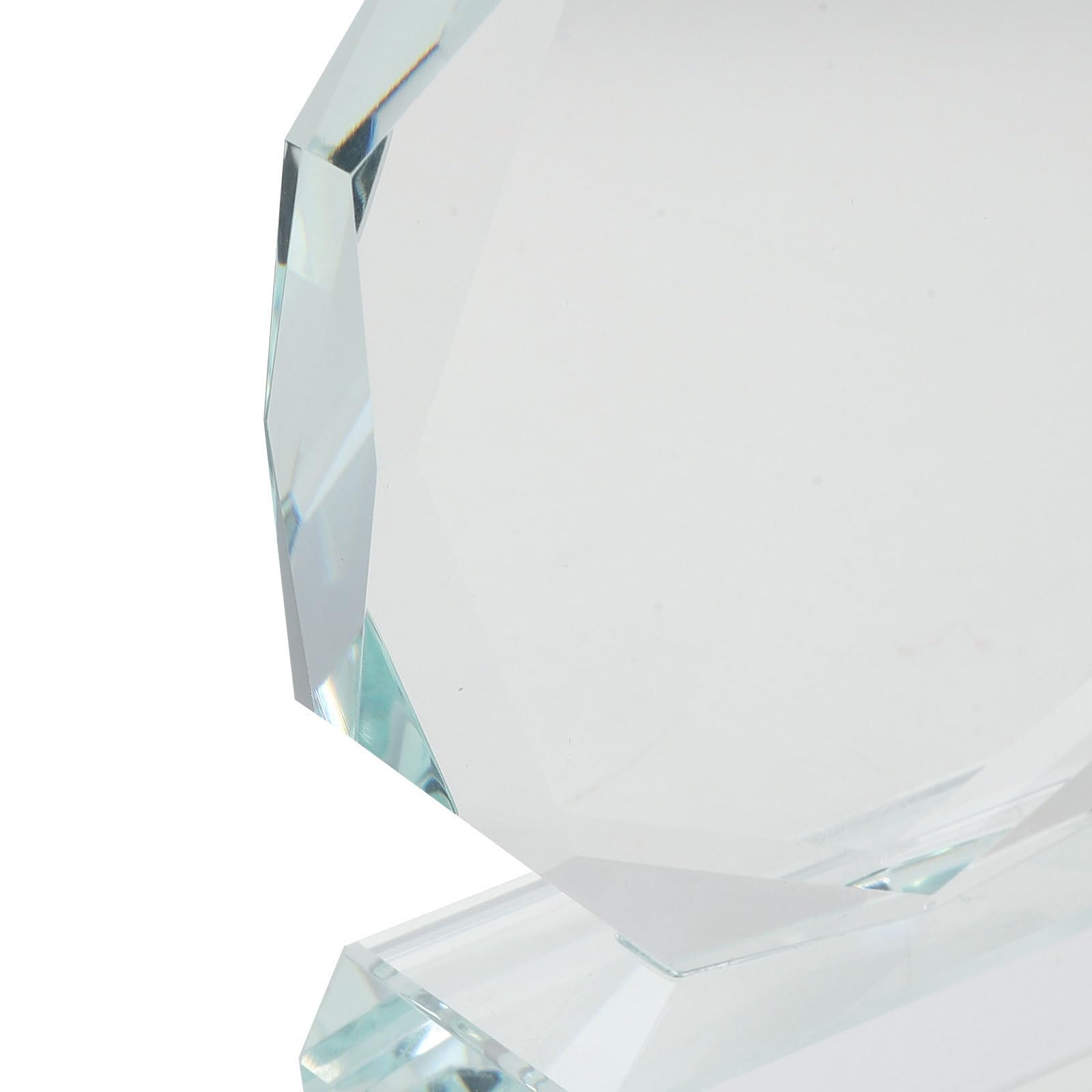 3 Piezas Trofeo de Cristal Octogonal para Competición Deportiva Diseño Pulido y Función de Reconocimiento y Recuerdo para Ceremonias