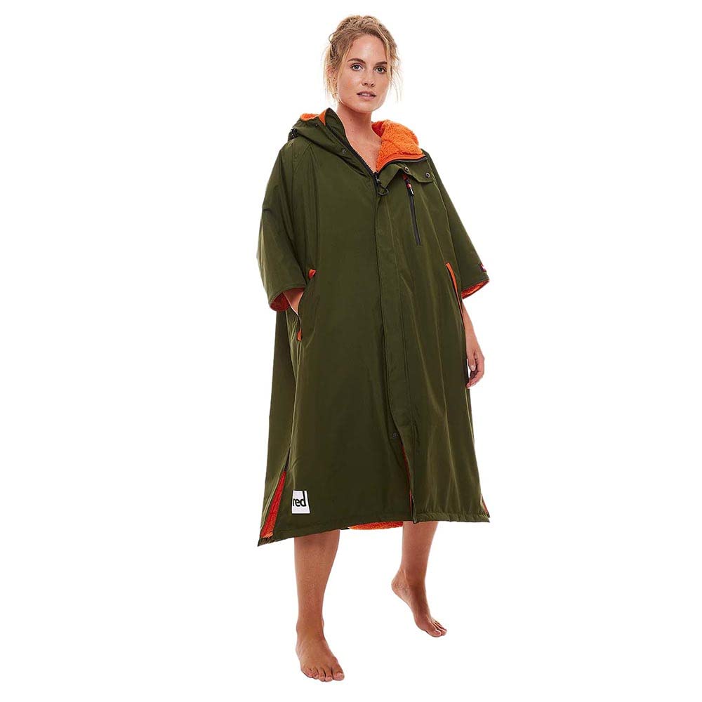 Red OriginalUnisex EVO PRO Waterproof Short Sleeve Changing Robe, Extra Warm, Dry, Lightweight