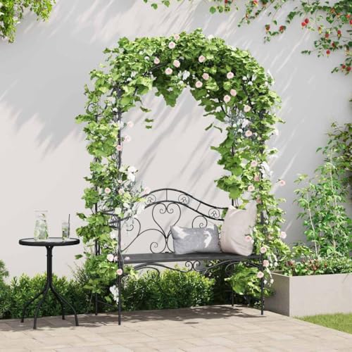 Banco de parque para exteriores y decoración de terrazas con arco 3