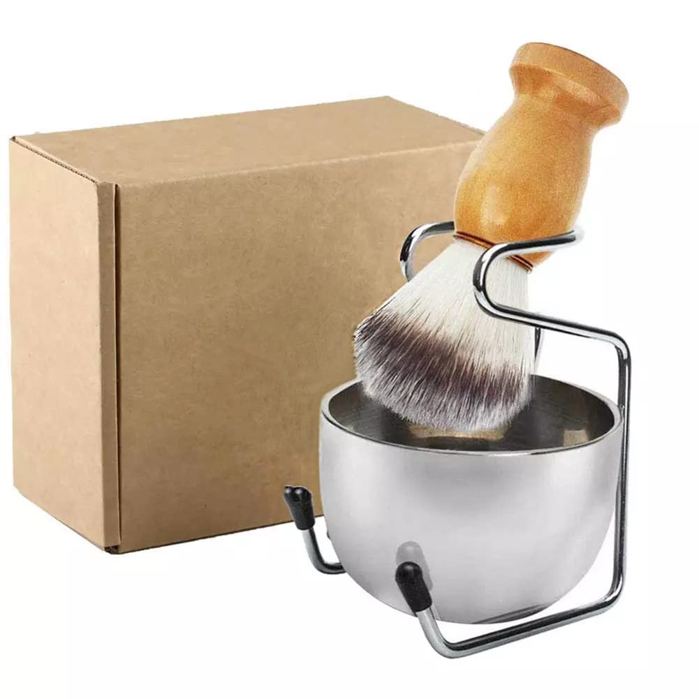 Porta-rasoio Pratico supporto for pennello da uomo for rasoio, portasapone alla moda, portapennello da barba, kit pennello da barba con setole di cinghiale naturale maschile