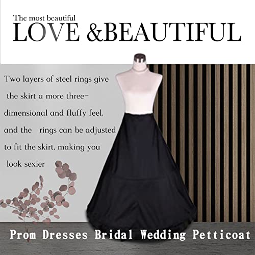 Ecloud Shop Sottogonna Nera per Abito da Sposa 2