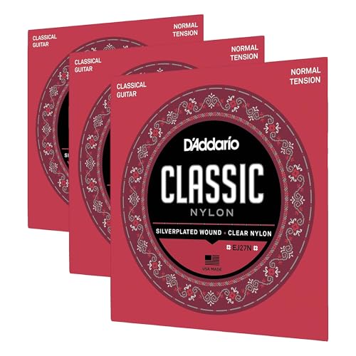 Cordes D'étude Pour Guitare Classique D'Addario EJ27N pour Éviter la Casse et l'Accordage Instable