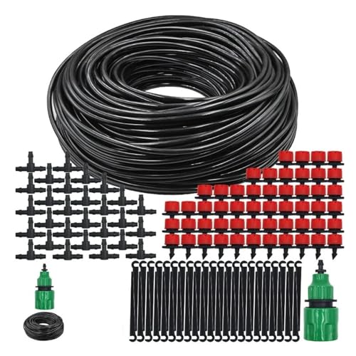 船舶アクセサリー DIY 5-50m PVC ガーデン散水ホース 4/7mm マイクロ灌漑パイプ 点滴散水キット 調節可能なドリッパー付き 灌漑アクセサリー(B-100Pcs)