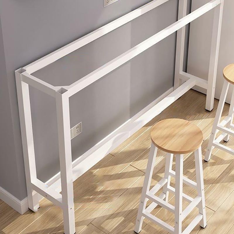 RUNNUP Modern Bar Table Manufactured Wood Counter Height Rectangular Sofa Console Table Kitchen Island Table Bar Height Cocktail Table, Natural Without Chairs 39.4" L x 11.8" W x 39.4" H