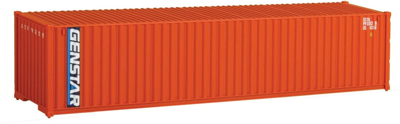 Walthers SceneMaster HO Scale Model of Genstar (Orange, Blue, White) 40' Corrugated Container,949-8152