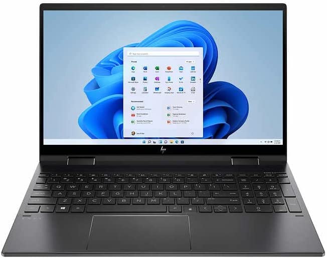 HP Envy X360 2-in-1 15.6' FHD IPS Touchscreen Premium Laptop | AMD Ryzen 7-5700U | Backlit Keyboard | Fingerprint Reader | WiFi 6 | Windows 11 (Black, 32GB RAM | 1TB SSD)