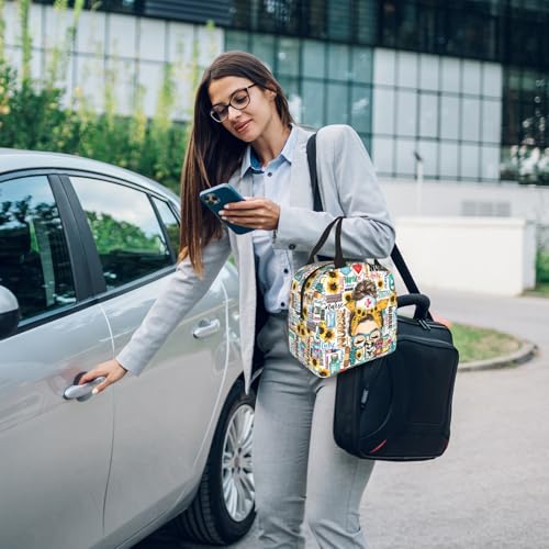 Nurse Lunch Bags For Women, Nurse Theme Lunch Bag For Women, Sunflower Woman Insulated Lunch Box Tote Bag Reusable Cooler Lunch Box For Nurse Gifts For Office Work Picnic Travel Camping - Image 6