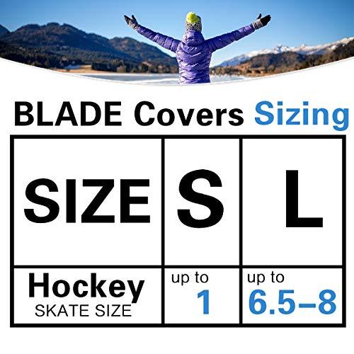 image for PAMASE Absorb Water Ice Skate Blade Covers- Anti-Rust Black Ice Skate 