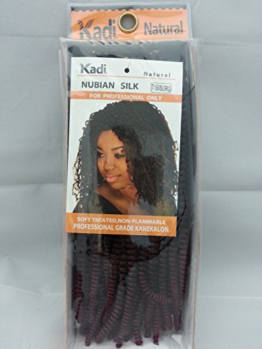 Kadi Natural Braiding Style, Hair Extension, Professional Grade Kanekalon (T1B/M BURG, NUBIAN SILK)