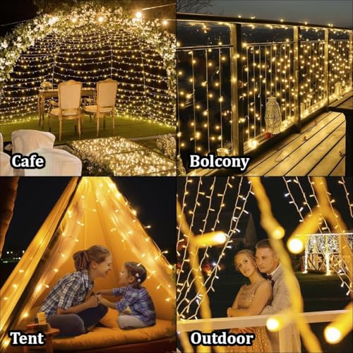 Image of fizzytech 5MM Fairy String Lights Pack of 5, 20 Meter Warm White Decorative Lights for Home, Diwali, Christmas & Wedding - 60 LED