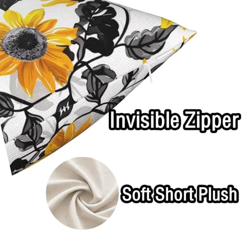 Housses de coussin 70x70 cm lot de 2 tournesol automne pour decoration canape et lit