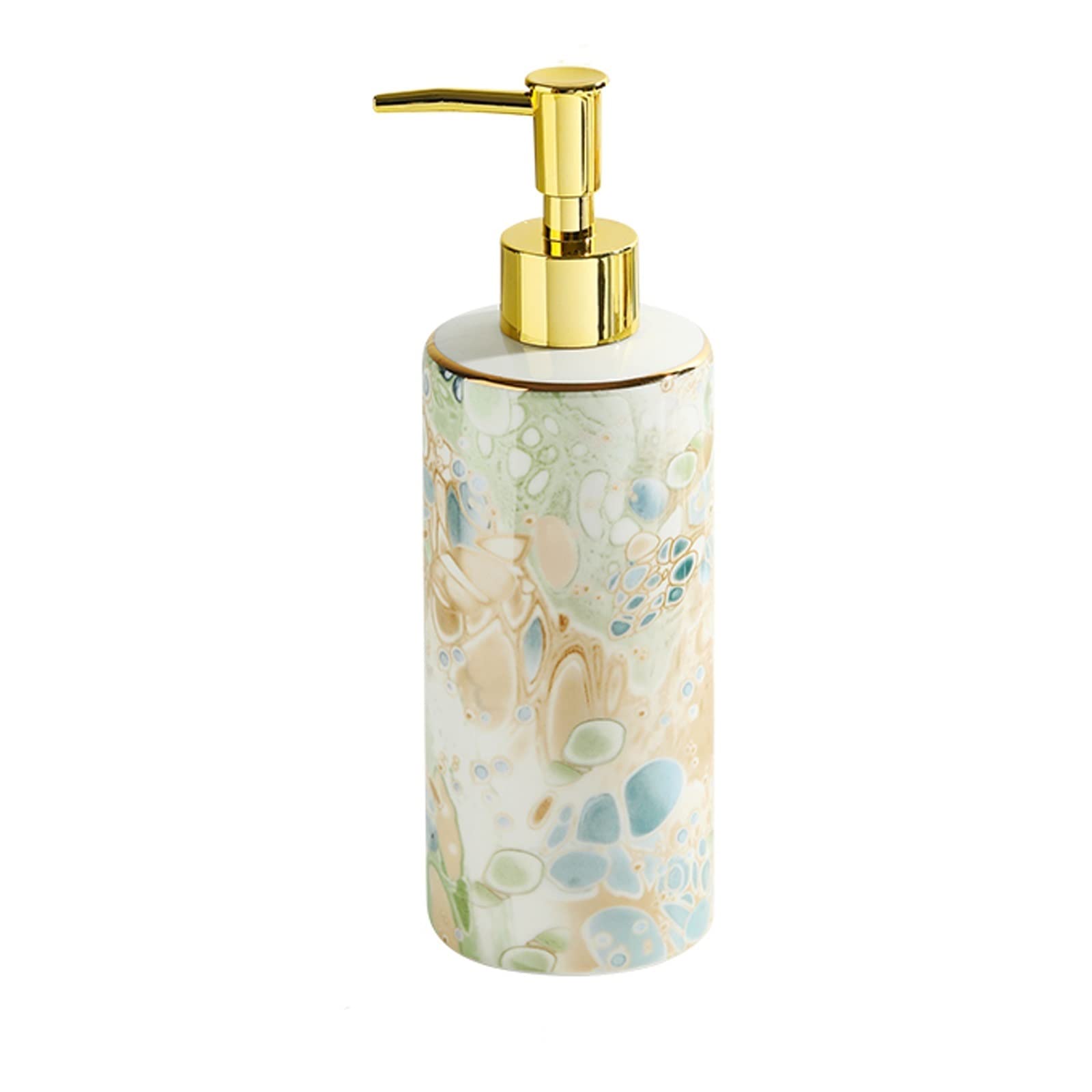 Kitchen Soap Dispenser Multifunctional Ceramic Soap Dispenser Kitchen Detergent Dispenser is Suitable for Dispensing Lotion, Hand Sanitizer 390ml/13.7oz Handsoaps Dispenser(A)