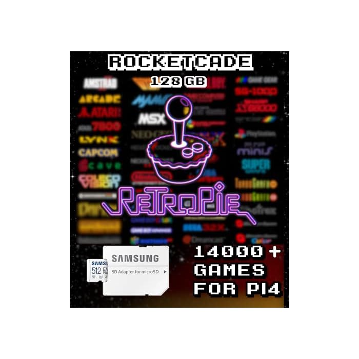Buy 128gb RetroPie SD Card with 14,000 Preloaded Games and 45+ Systems