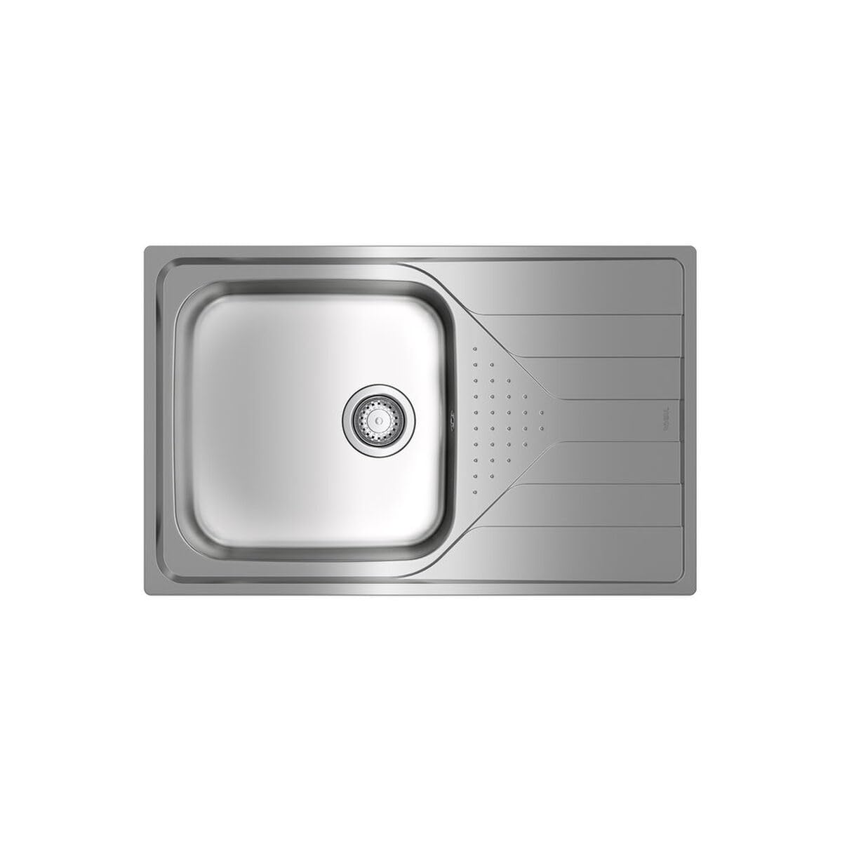 TEKA Fregadero Encastrado 1 Cubeta con Escurridor, Acero Inoxidable, Profundidad 175mm, Mueble 50cm, Desagüe Manual con Canasta y Sifón, Universe 50 T-XP 1C 1E Max