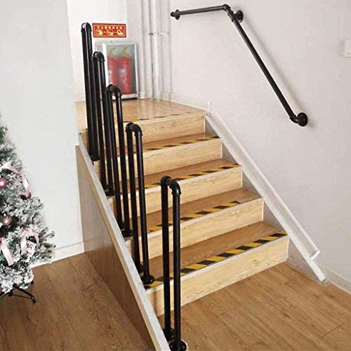 Rampe d'escalier en fer forgé en U avec kit pour marches de jardin - 5