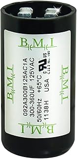JustCapacitors USA Motor Start Capacitor 300-360 Mfd (microfarads) uF 125VAC Universal Fit for Electric Motor Applications 1-7/16 in Diameter 2-3/4 in Height