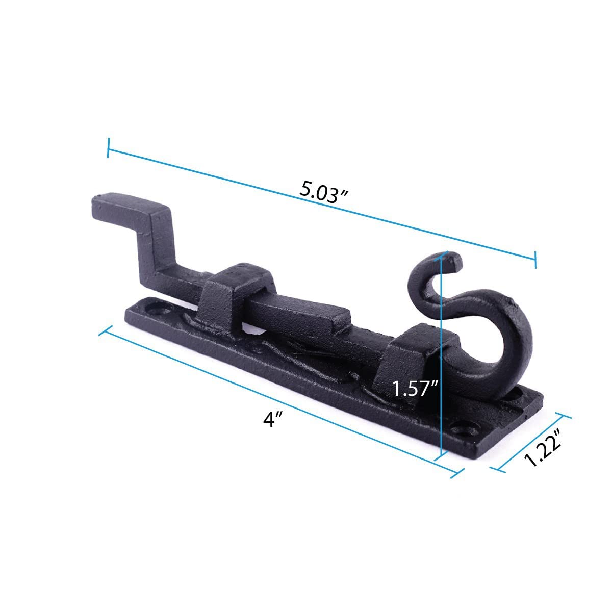 4 puerta Slide Bolt 5 "renovador de hierro forjado a mano | de suministro de Offset en