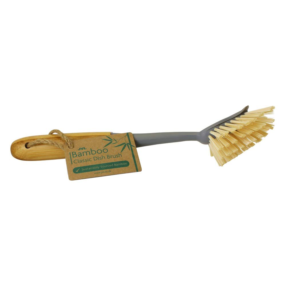 JVL Bamboo Classic Washing Up Dish Brush