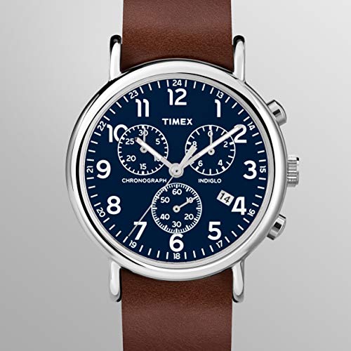 Image of TIMEX Chronograph Men's Watch (Blue Dial Black Colored Strap)