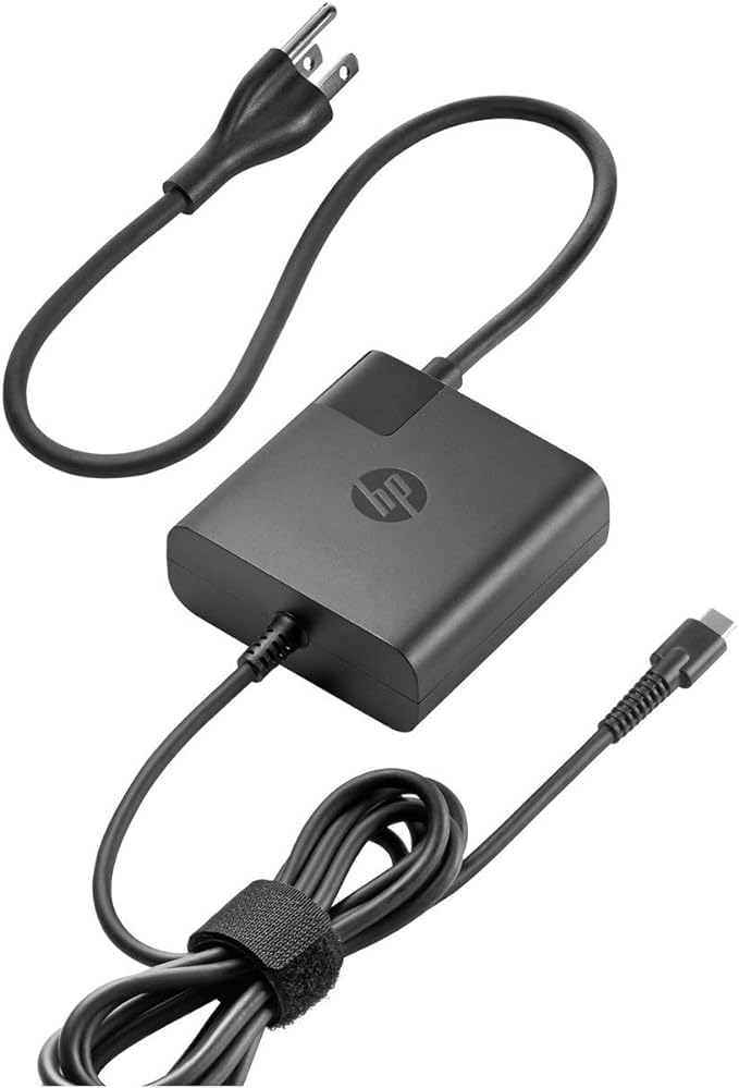 HP Refurbished Laptop Chraging Adapter genuine 65w type c with power cable with condition (Without Box)